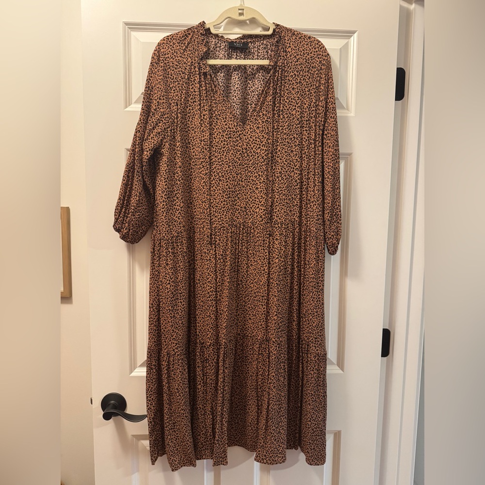 Vici Brown Leopard Print Dress
